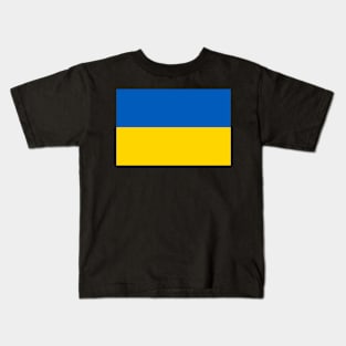 Ukrainian Flag Heart Hand Kids T-Shirt